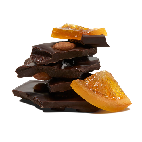 Dark Zesty Orange & Almond | 100g Dark Chocolate Block