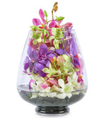 Mixed Orchid Tear Drop Vase