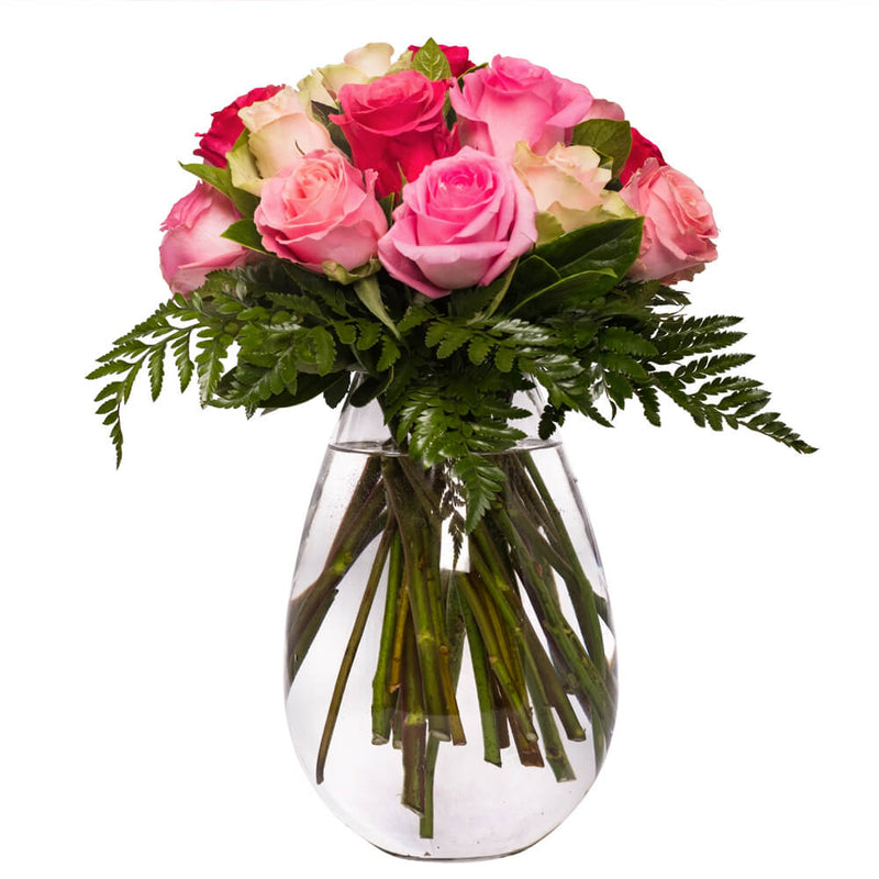 bloom'd Pink Rose Vase